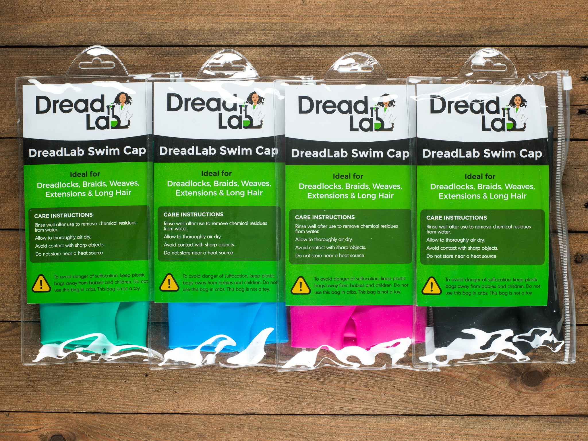 DreadLab - Dreadlocks Large Swim Cap (Multiple Colours and Sizes)