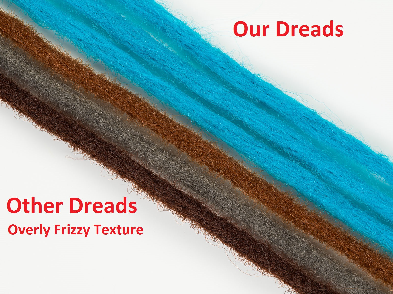 DreadLab - Double Ended Synthetic Dreadlocks (Pack of 10) Ombre Crochet Extensions