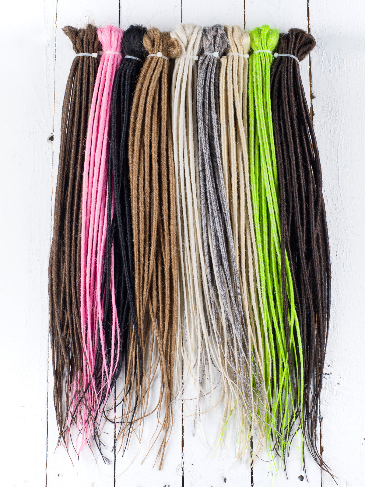 DreadLab - Double Ended Synthetic Dreadlocks (Pack of 10) Backcombed Extensions