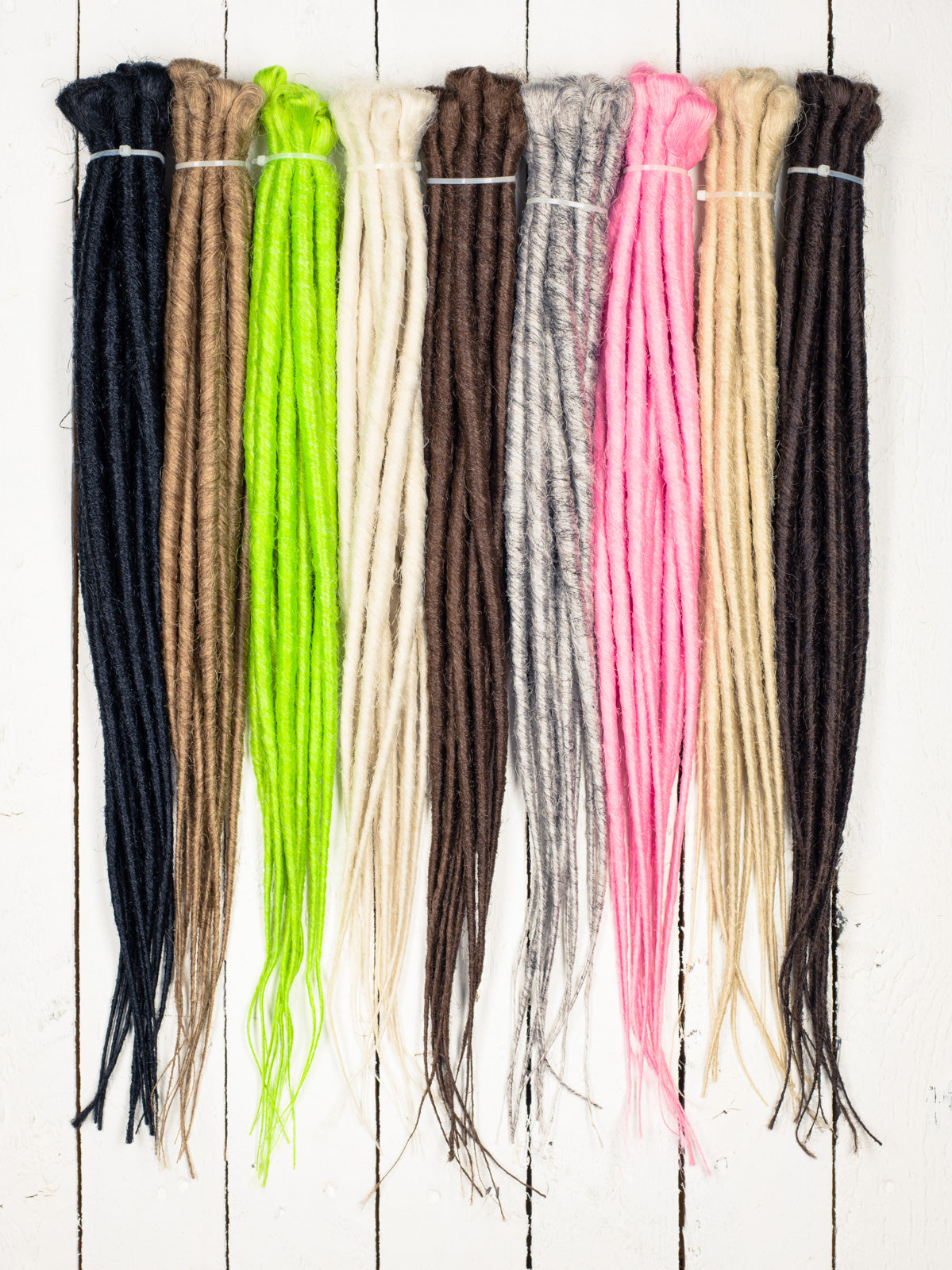 DreadLab - Single Ended Synthetic Dreadlocks (Pack of 10) Backcombed Extensions