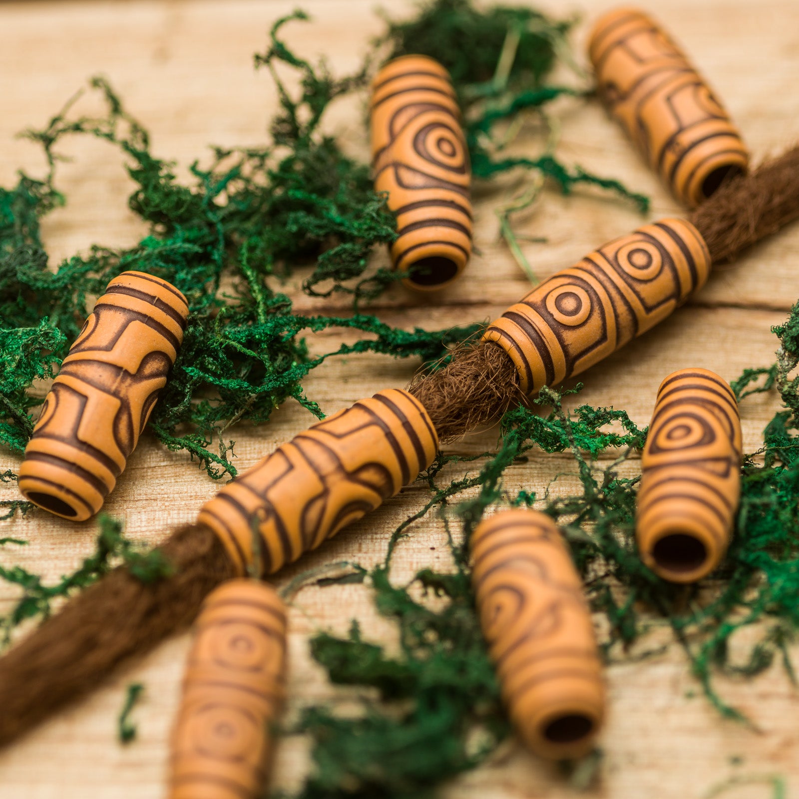 DreadLab - Acrylic Tunnel Dread Beads Wood Colour