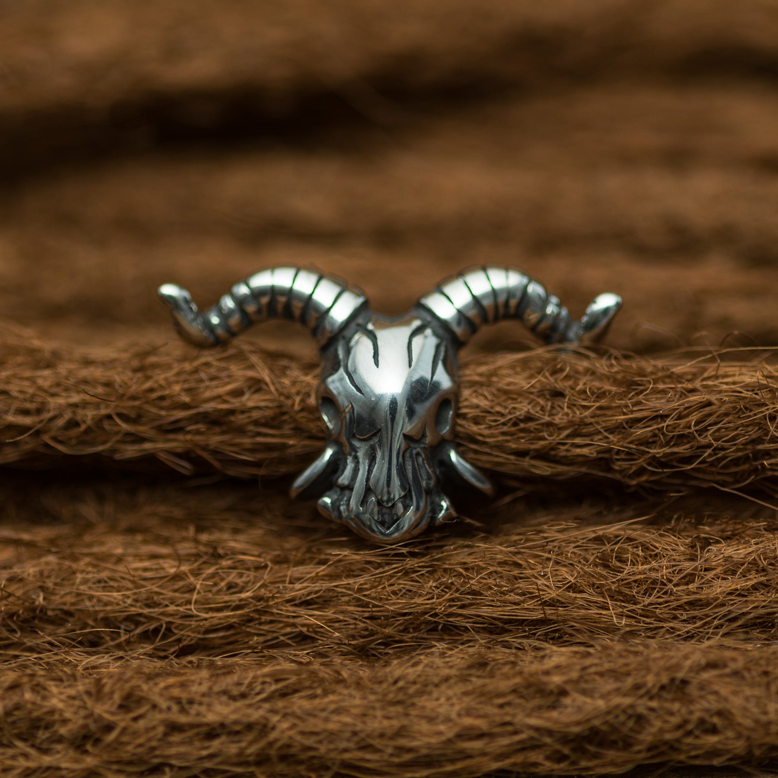 DreadLab - Stainless Steel Goat Skull Dread Beads Silver Colour