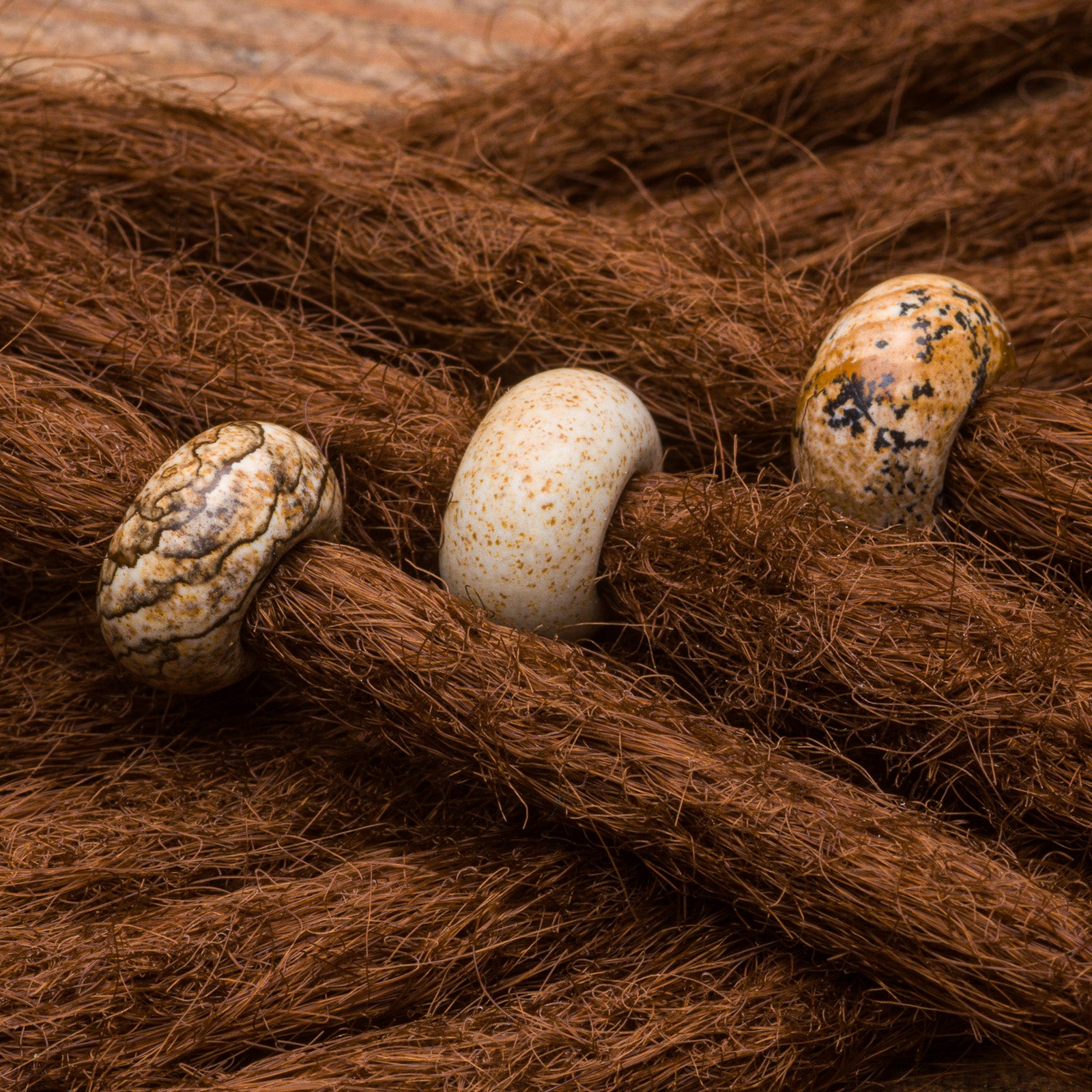 DreadLab - Natural Brown Stone Donut Dread Beads