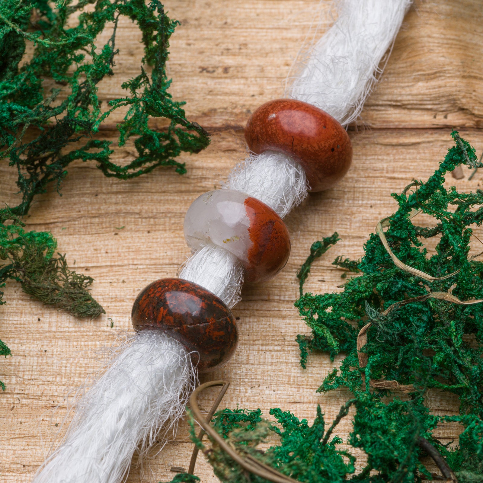 DreadLab - Natural Red Stone Donut Dread Beads