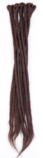 DreadLab - Single Ended Synthetic Dreadlocks (Pack of 10) Crochet Extensions Dark Brown