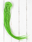 DreadLab - Double Ended Synthetic Dreadlocks (Pack of 10) Backcombed Extensions Spring Green