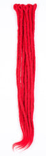 DreadLab - Single Ended Synthetic Dreadlocks (Pack of 10) Crochet Extensions Red