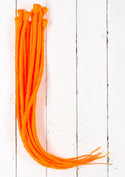 DreadLab - Single Ended Synthetic Dreadlocks (Pack of 10) Backcombed Extensions Neon Orange