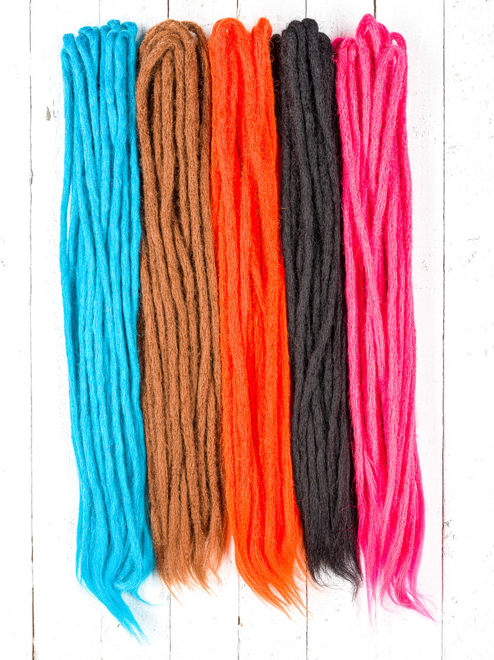 DreadLab - Double Ended Synthetic Dreadlocks (Pack of 10) Crochet Extensions