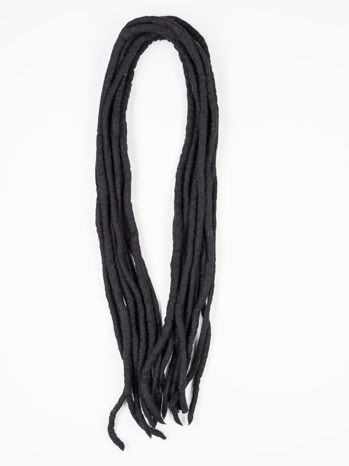 DreadLab - Double Ended Felted Merino Wool Dreadlocks (24"/ 60cm) Black