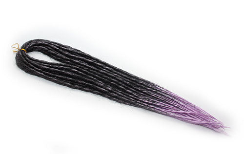 Elysee Star - Black-Purple Transitional Synthetic Dreadlocks (Double Ended) 100g