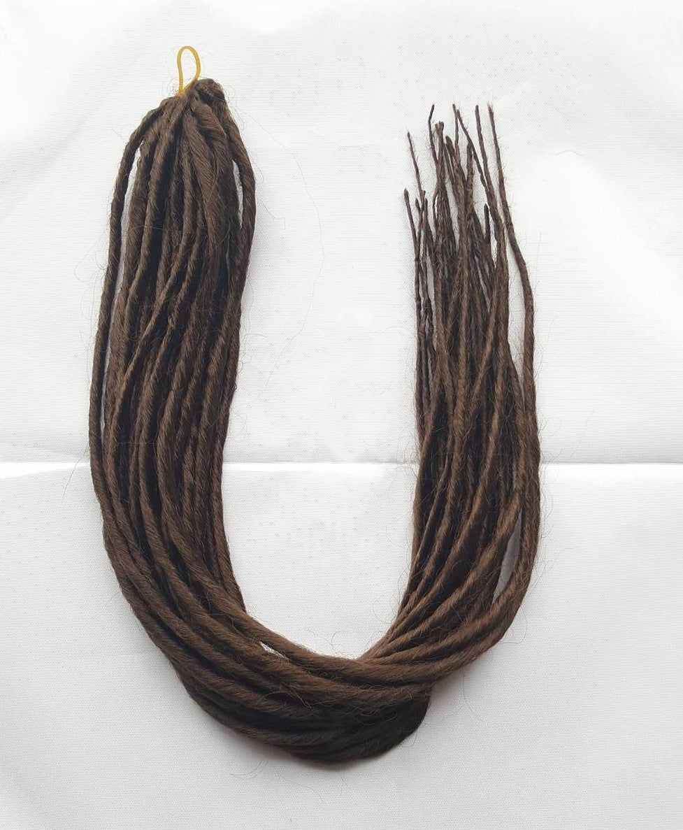 Elysee Star - #10 Lighter Brown Synthetic Dreadlocks (Double Ended) (10 Pack)