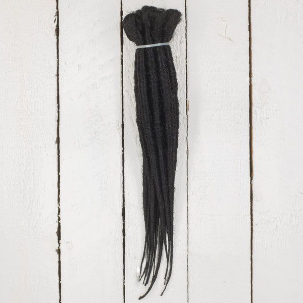 DreadLab -  Short Single Ended Synthetic Dreadlocks (Half Head Kit) Backcombed Extensions