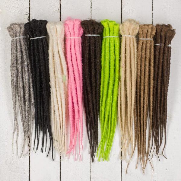 DreadLab -  Short Single Ended Synthetic Dreadlocks (Half Head Kit) Backcombed Extensions