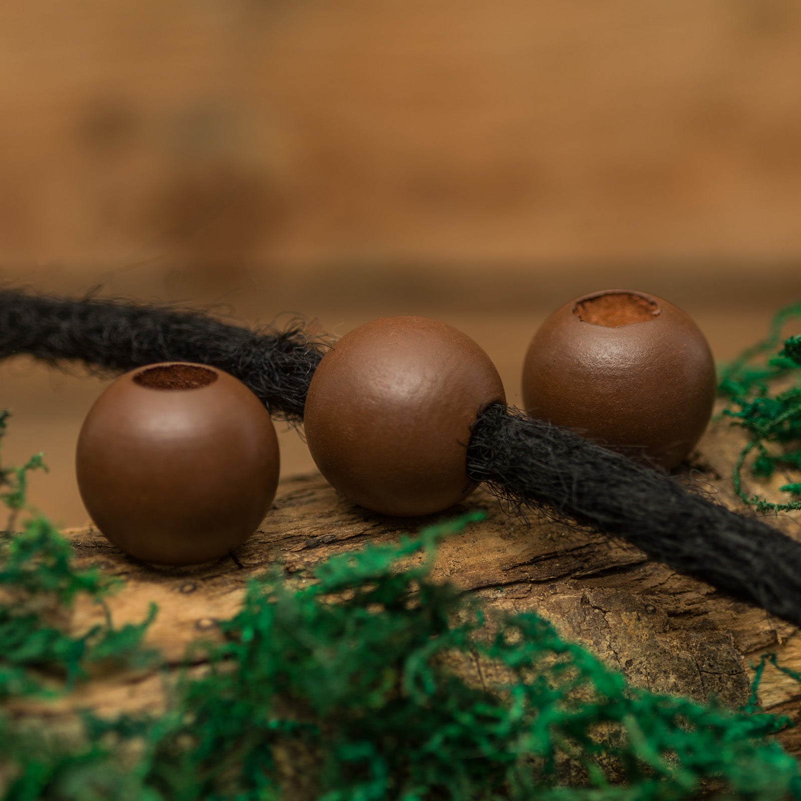 DreadLab - Hinoki Wood Dread Beads Coffee Colour