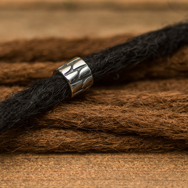 DreadLab - Stainless Steel Column Dread Beads Silver Colour
