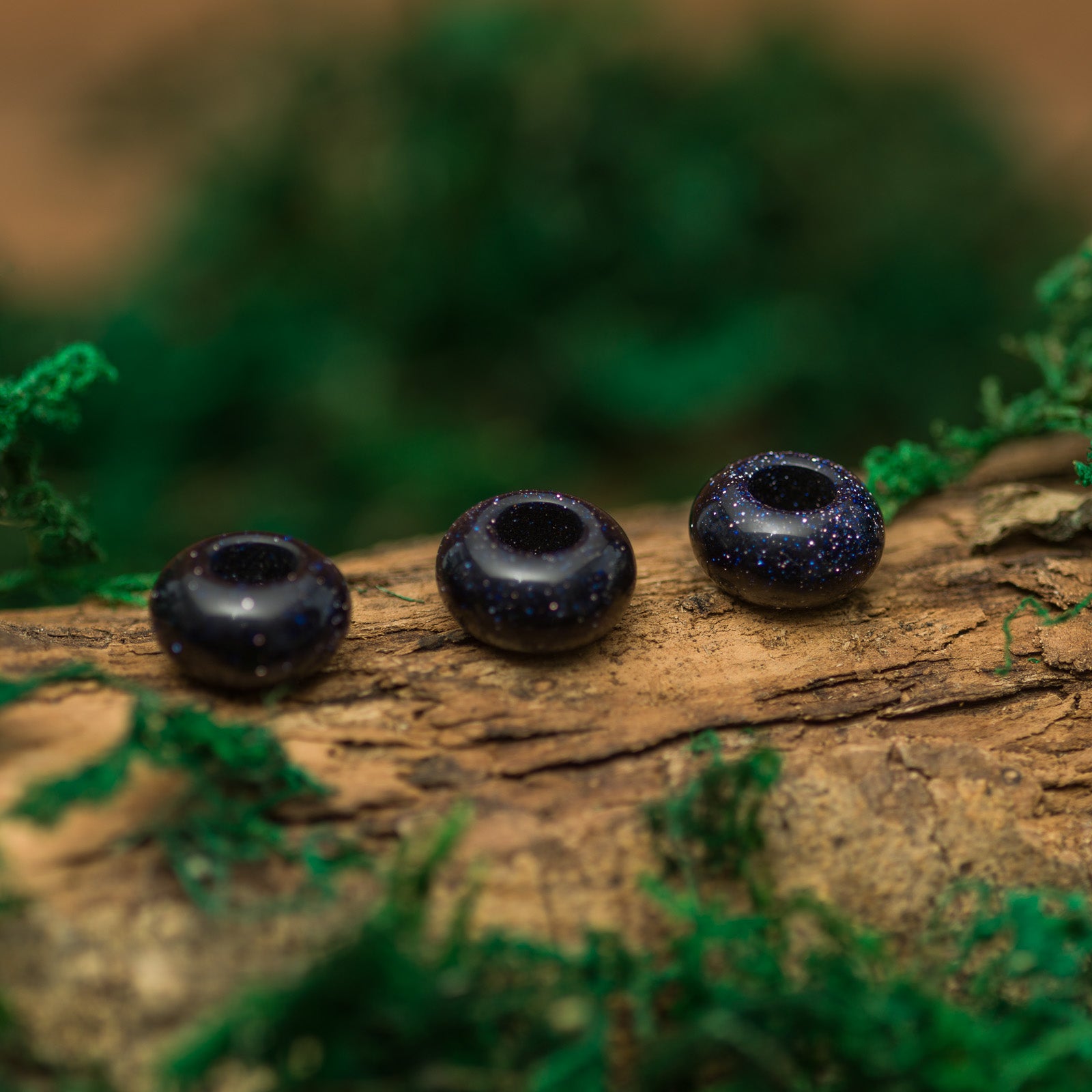 DreadLab - Natural Blue Sand Stone Donut Dread Beads