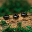 DreadLab - Natural Black Onyx Agate Donunt Dread Beads