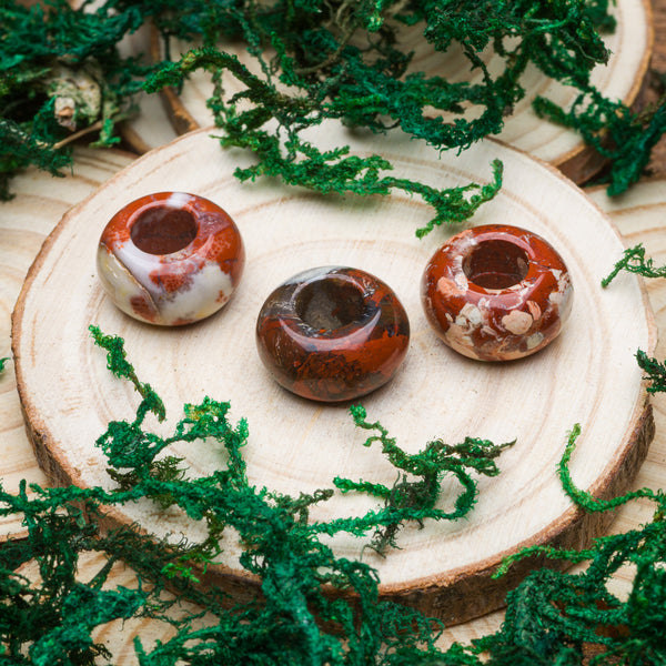 DreadLab - Natural Marlstone Donut Dread Beads