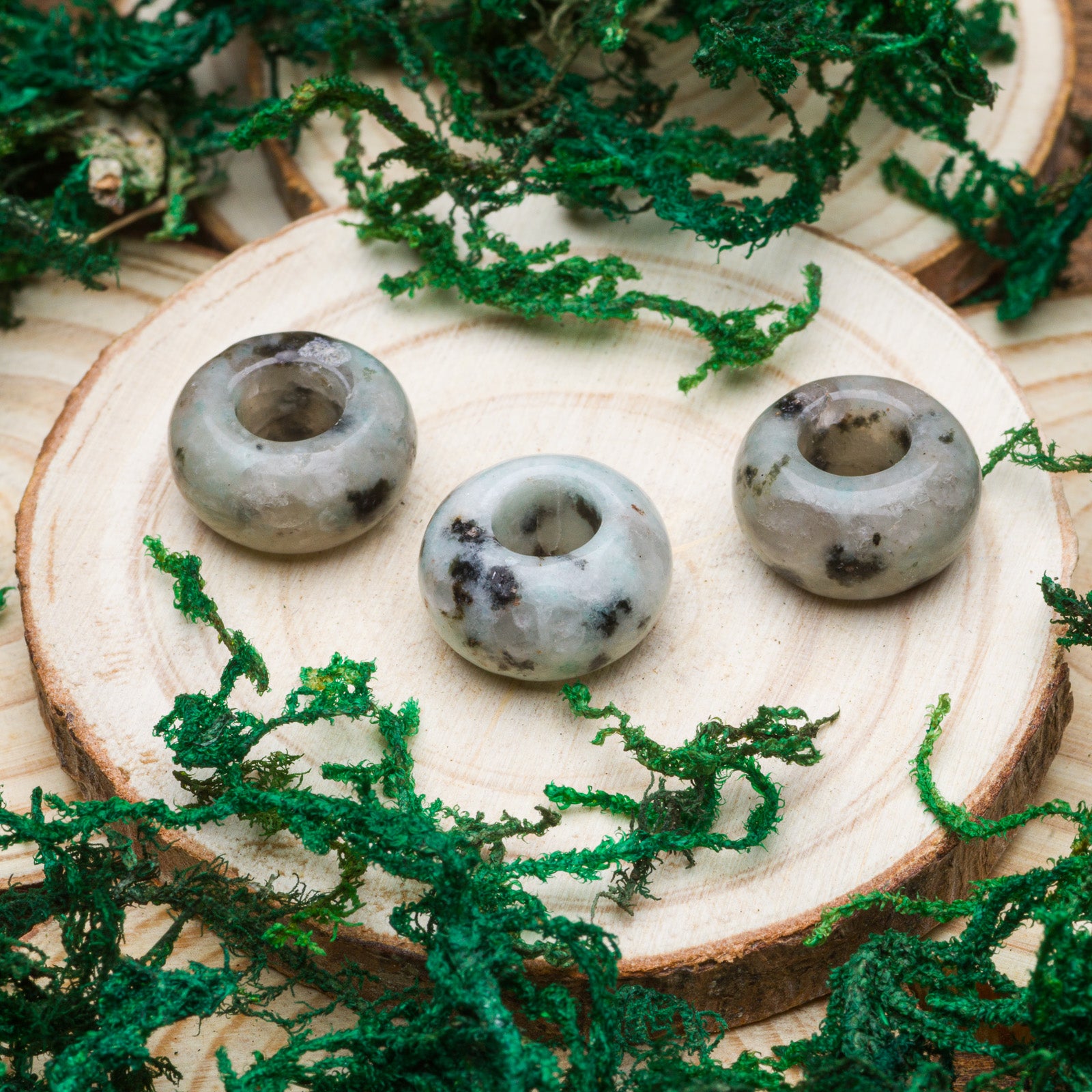 DreadLab - Natural White Stone Donut Dread Beads