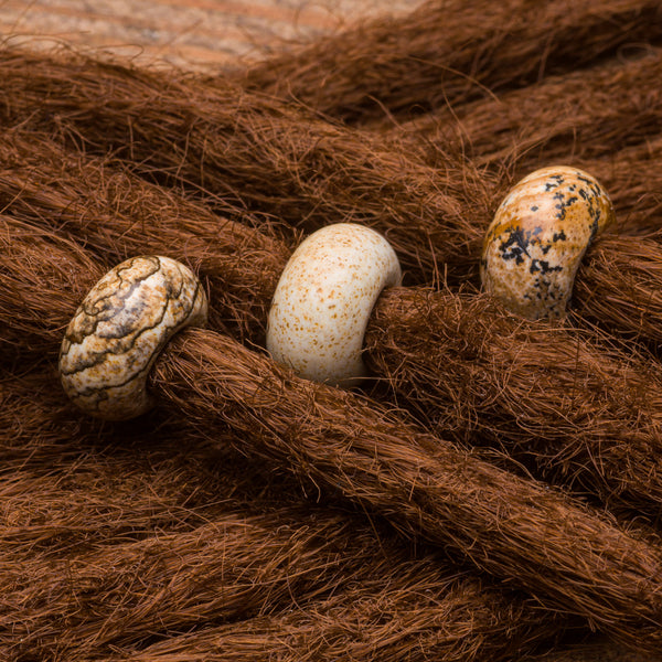 DreadLab - Natural Brown Stone  Donut Dread Beads