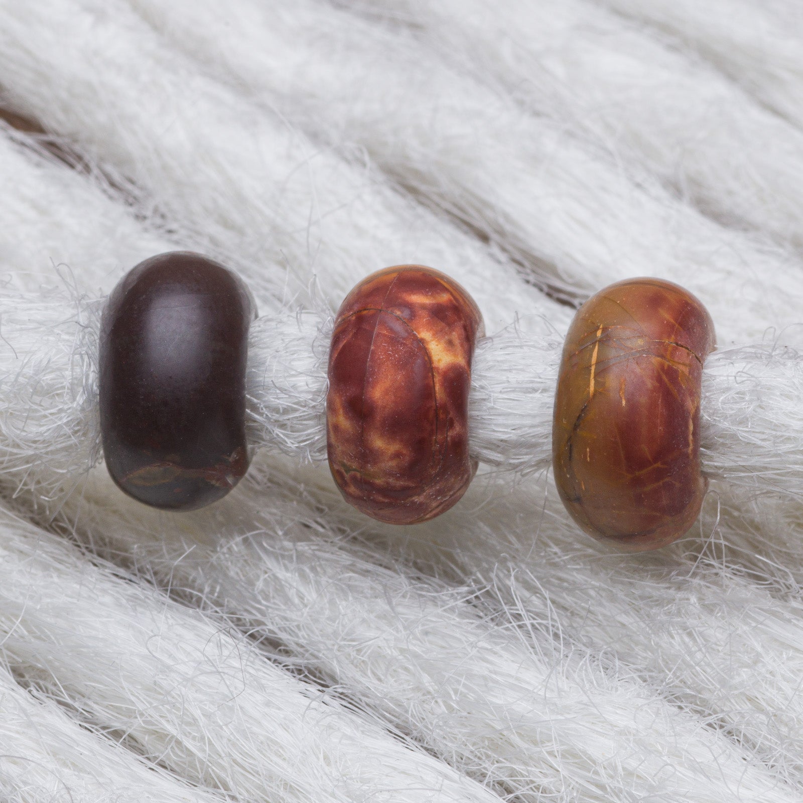 DreadLab - Natural Picasso Donut Dread Beads