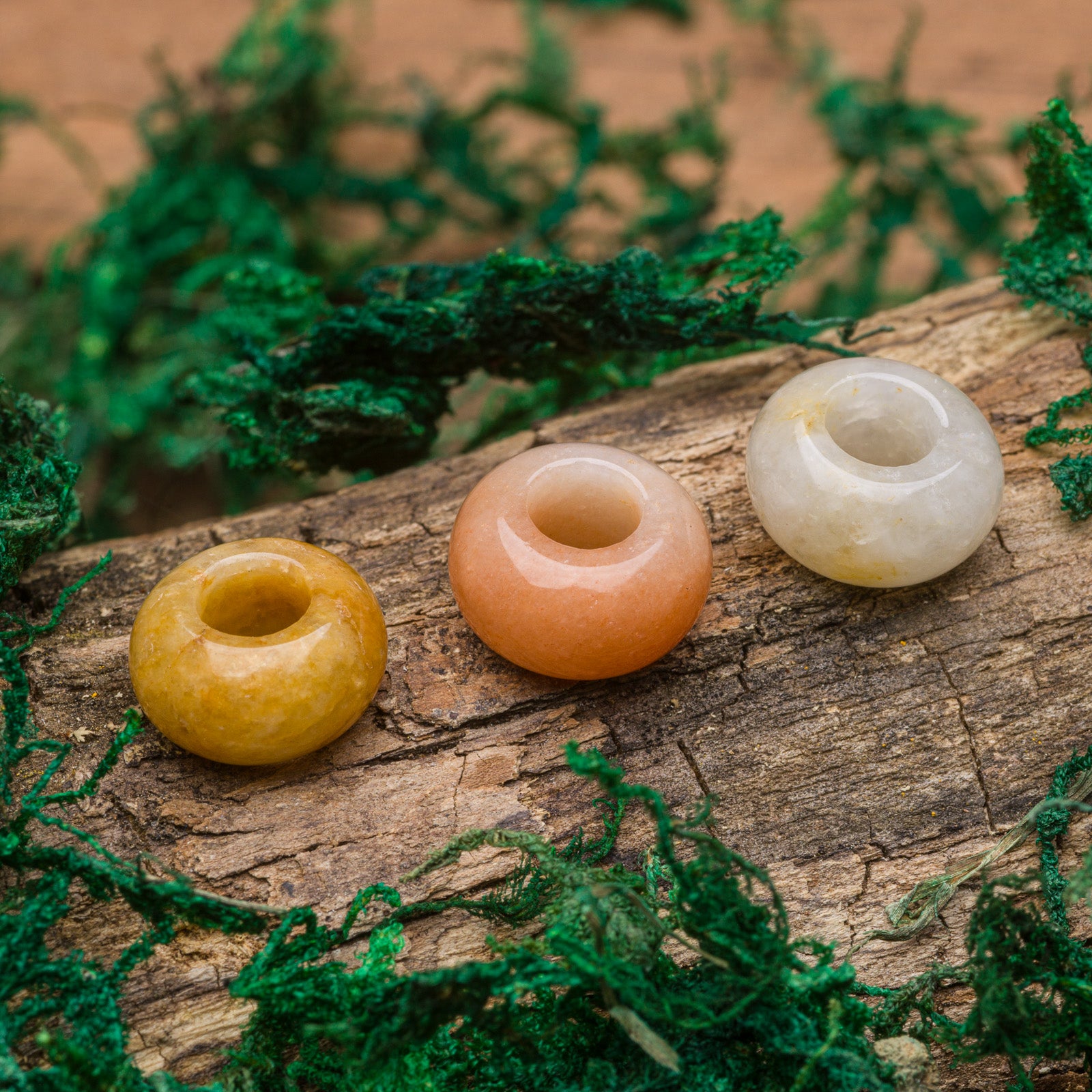 DreadLab - Natural Topaz  Donut Dread Beads