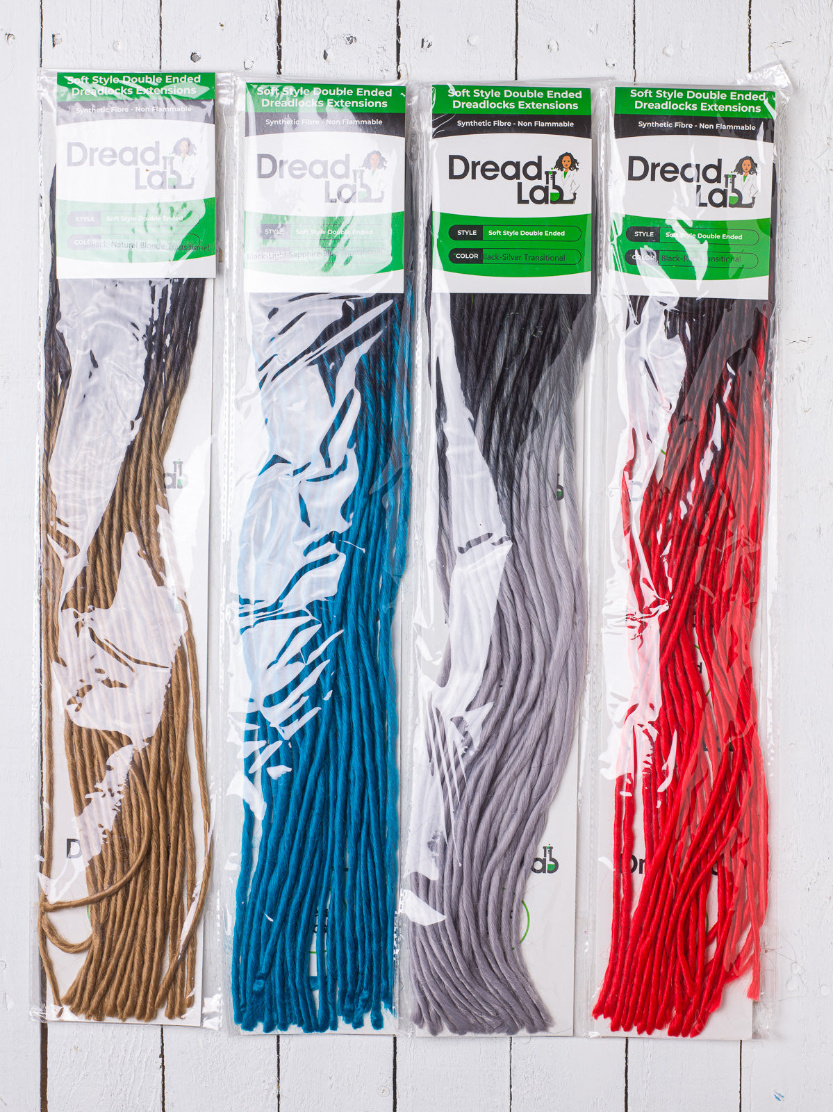 DreadLab - Soft Style Ombre Double Ended Synthetic Dreadlocks Twists (Pack of 10)