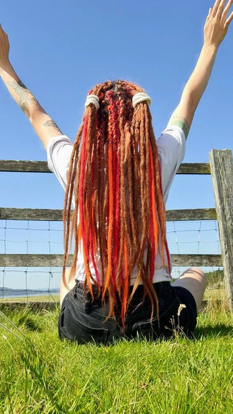 DreadLab - Single Ended Synthetic Dreadlocks (Pack of 10) Ombre Crochet Extensions