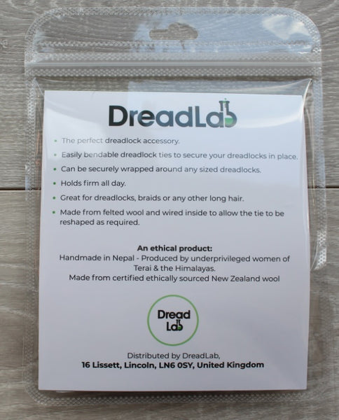 DreadLab - Bendable Spiral Dread Ties  (Felted Merino Wool)