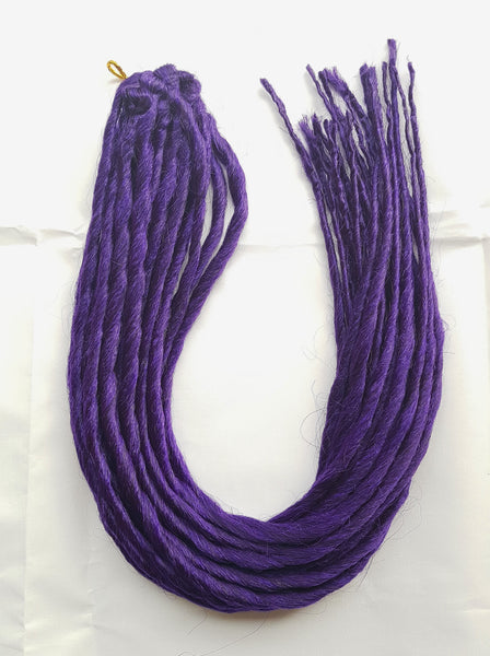 Elysee Star - #Dark Purple Synthetic Dreadlocks (Double Ended) (10 Pack)