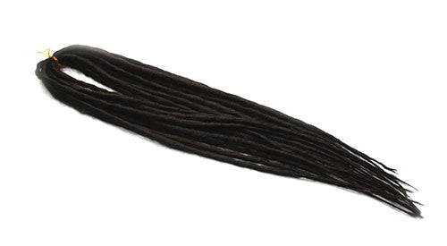 Elysee Star - #4 Dark Brown Synthetic Dreadlocks (Double Ended) (10 Pack)