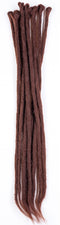 DreadLab - Single Ended Synthetic Dreadlocks (Pack of 10) Crochet Extensions Brown