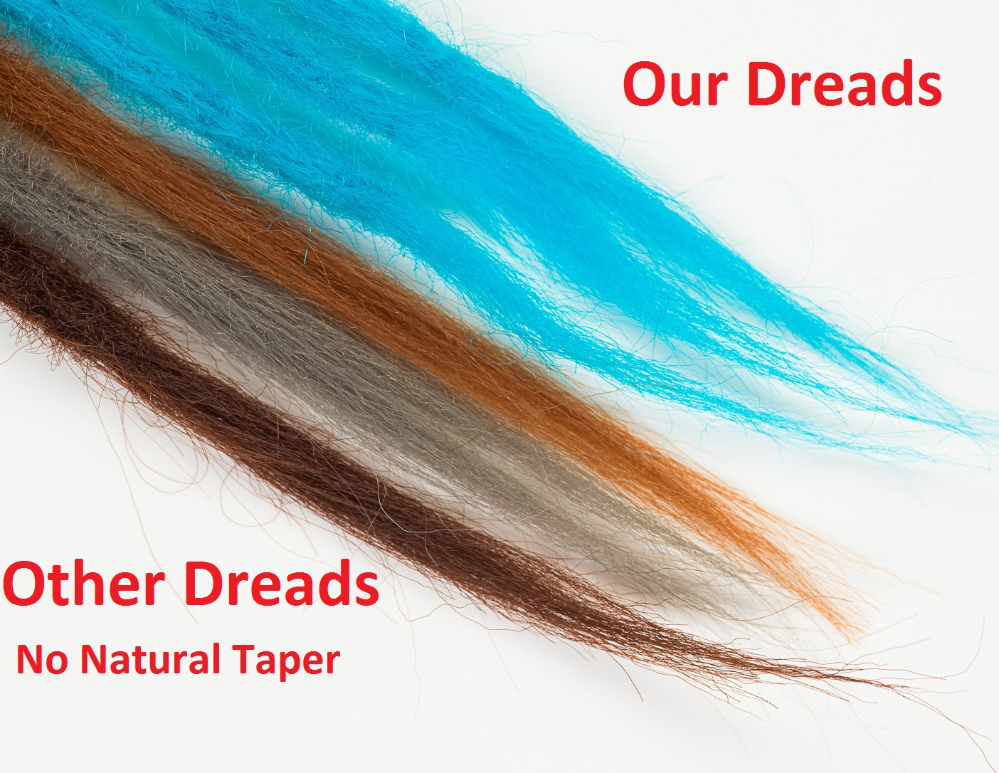 DreadLab - Single Ended Synthetic Dreadlocks (Pack of 10) Ombre Crochet Extensions
