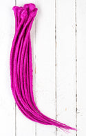 DreadLab - Single Ended Synthetic Dreadlocks (Pack of 10) Backcombed Extensions Fuchsia