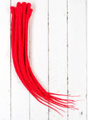 DreadLab - Single Ended Synthetic Dreadlocks (Pack of 10) Backcombed Extensions Red