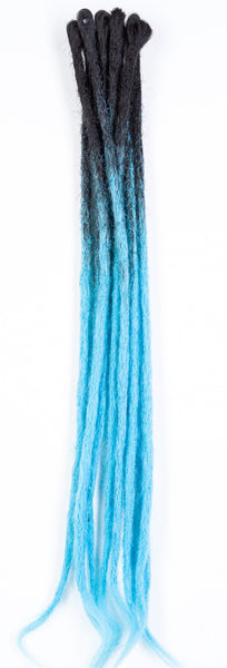 DreadLab - Single Ended Synthetic Dreadlocks (Pack of 10) Ombre Crochet Extensions