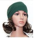 Dreadlocks Wide Head Band 14cm Dark Green 