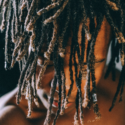 Close-up of natural dreadlocks
